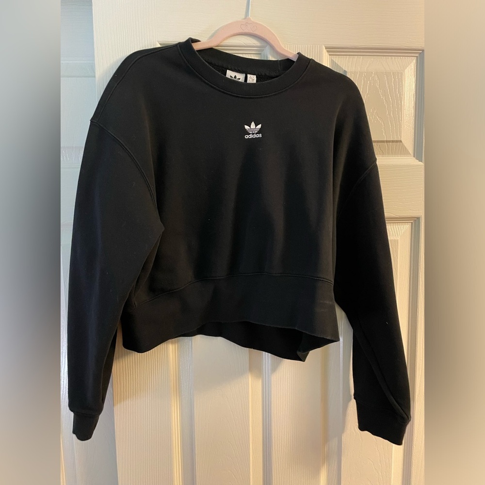 Adidas Cropped Crew Sweatshirt - Picture 2 of 4